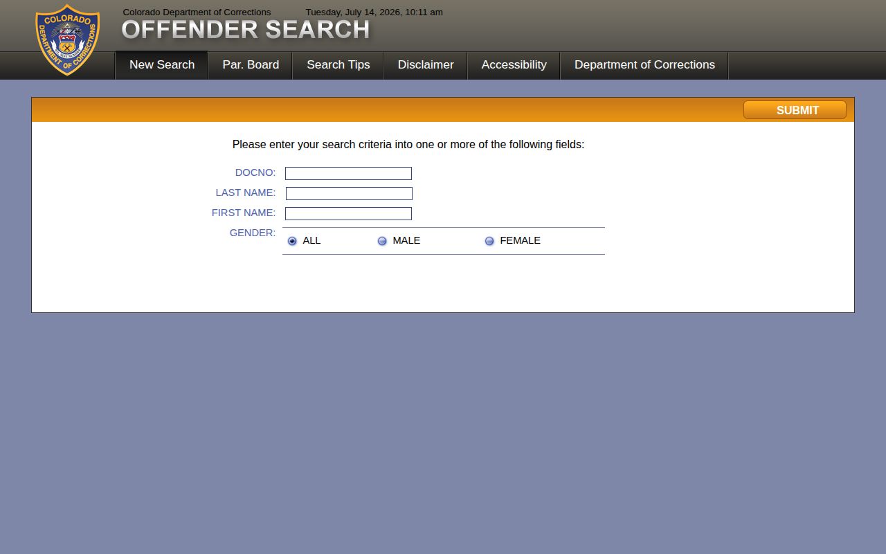 Mesa County released inmates CDOC offender search